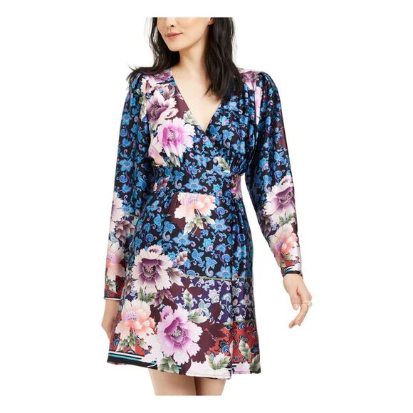 NWT NANETTE LEPORE Womens Black Long Sleeve Above The Knee Sheath Dress 2